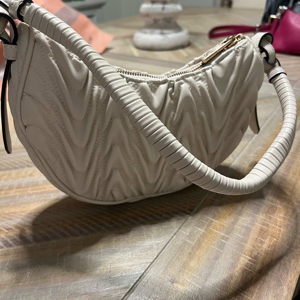 Sam Edelman Ivory Quilted Shoulder Bag